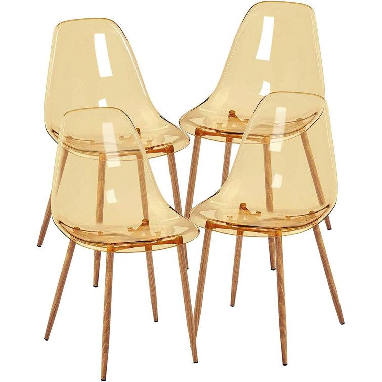 Corrigan Studio® Acrylic Chairs Clear Dining Chairs With Crystal